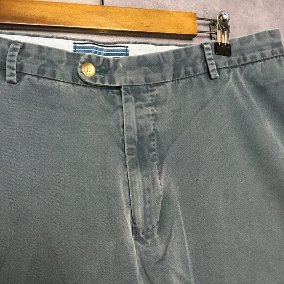 Peter Millar Mens Shorts size 35 Blue Flat Front Pockets Pima Cotton Twill - Picture 12 of 12